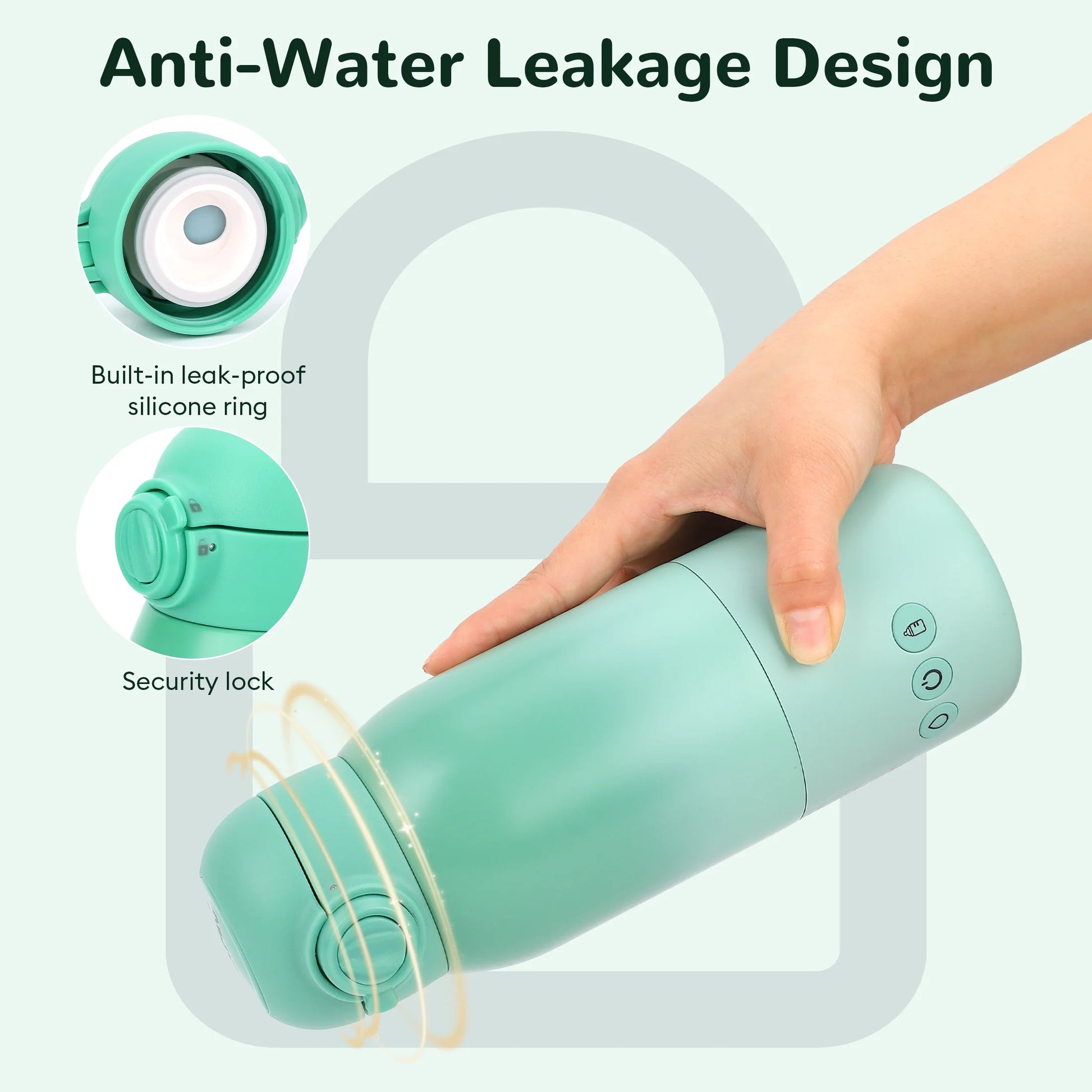 Baby Bottle Warmer, Dual Heating Modes for Breast Milk and Water, 12 OZ Portable Milk Warmer, Green